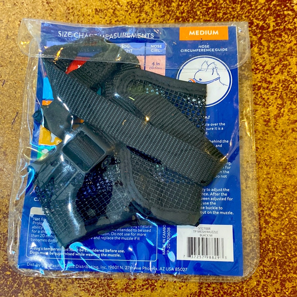 Top Paw® Adjustable Mesh Dog Muzzle size medium